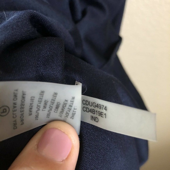 Calvin Klein Sequined Shoulders Cowl Neck Sheath Dress Navy Blue Black Sz 10 - Picture 7 of 7